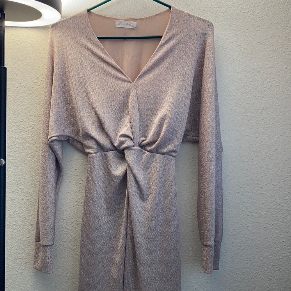 All In Favor Shimmer Midi Dress